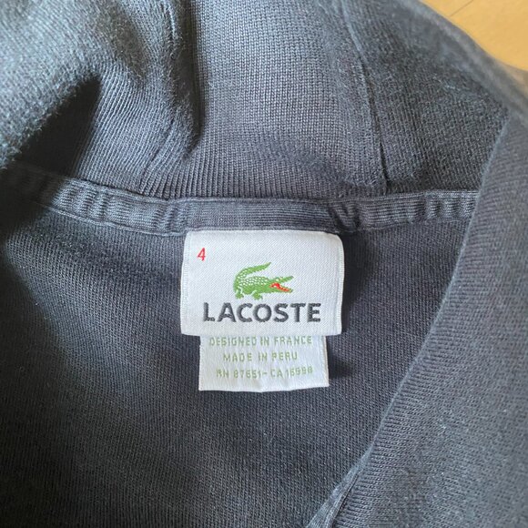 Lacoste black polo sweatshirt mens size 4 - Picture 6 of 7